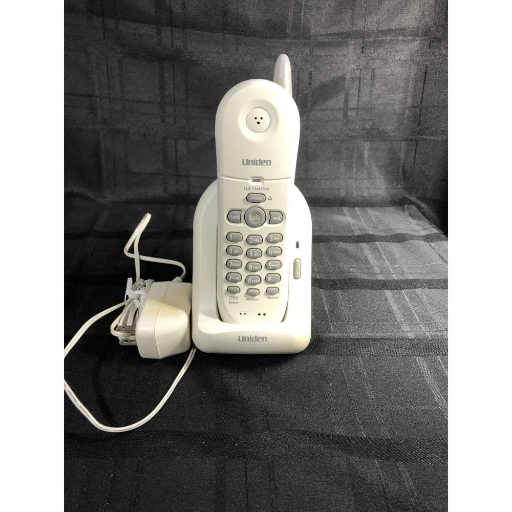 Uniden (EXP 4540) DC 9V White Single-Line Cordless Phone w/ A/C Power -FOR PARTS